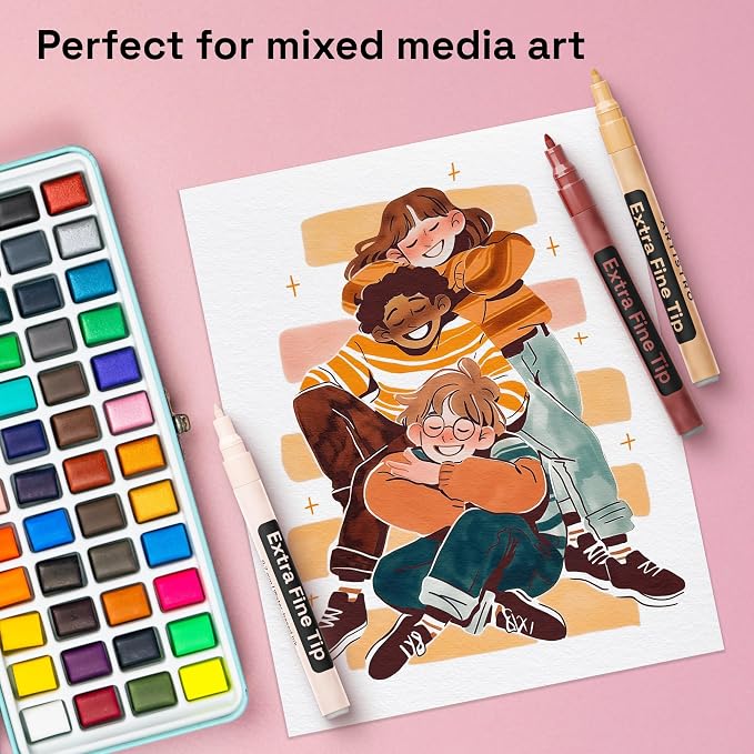 ARTISTRO 12 Skin Tone Paint Pens - Image 8