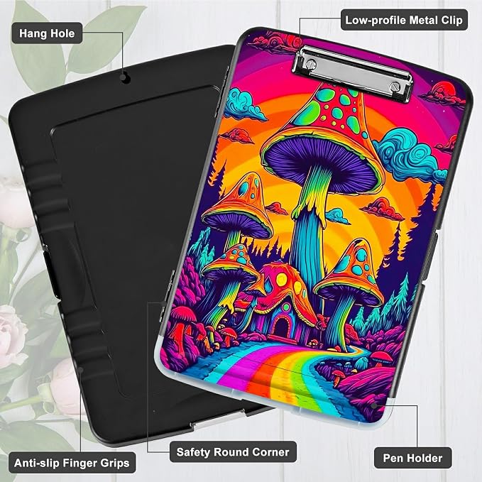 Rainbow Road Mushroom A4 Clipboard - Image 5