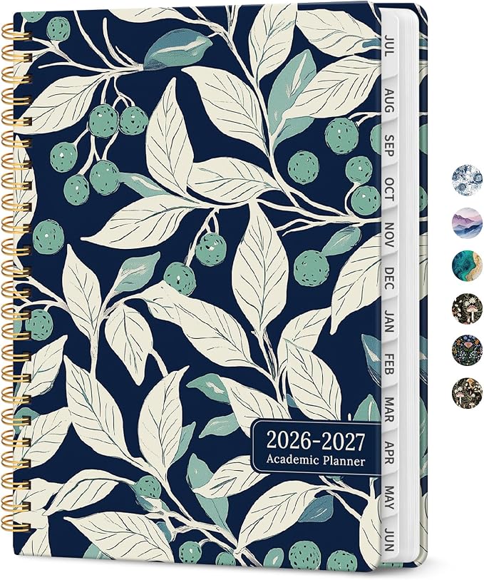 Planner 2026-2027, Academic Monthly and Weekly Calendar Planner by Taja