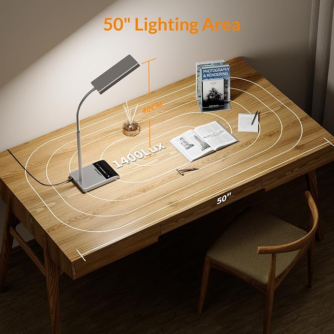 LEPOWER Desk Lamp, 800LM LED for Home Office, True Eye-Caring for Reading | 50 - Image 4