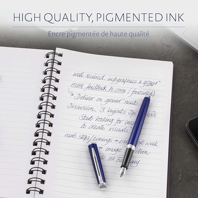 Waterman Fountain Pen Ink Cartridges, Mysterious Blue, Long Standard - Image 4