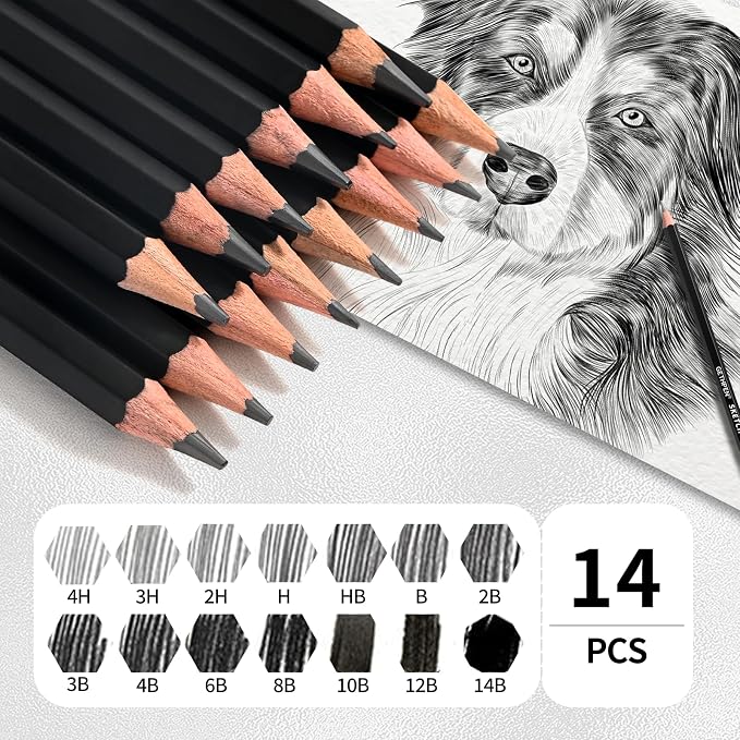 GETHPEN Professional Drawing Sketching Pencil Set - Image 3