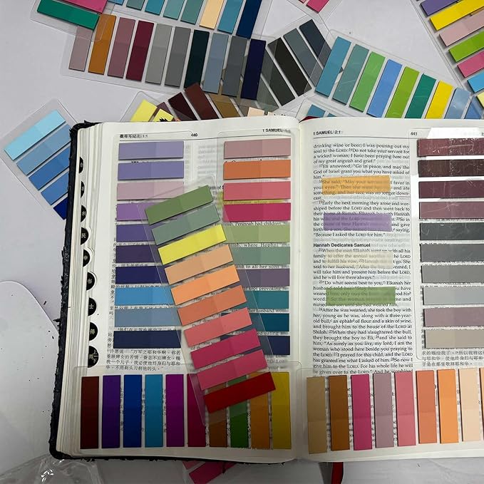 ELII 3600pcs Books Tabs for Annotating Page Markers Morandi Sticky Tabs | - Image 9