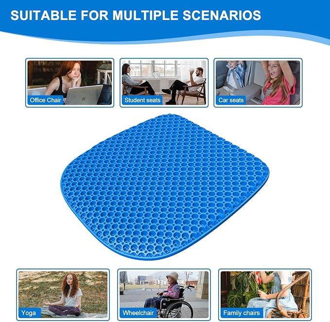 Large Gel Seat Cushion for Long Sitting - Image 4