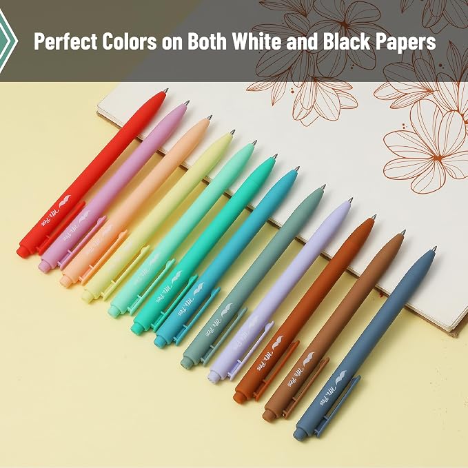 Mr. Pen- Retractable Gel Pens, 12 Pack, Fast Dry, Smooth Writing, Cute Pens - Image 4