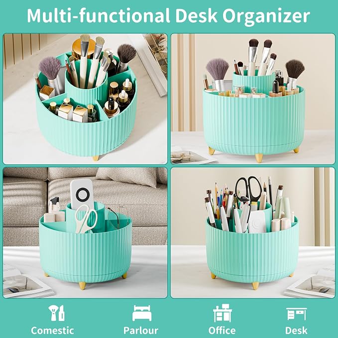 fanado 360° Rotate Makeup Brush Holder Organizer, Makeup Organizers Countertop - Image 3