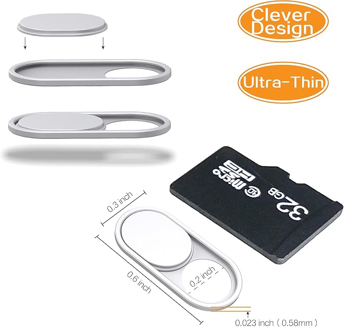 imluckies Metal Webcam Cover Slide, 0.023 inch Camera Cover - Image 6