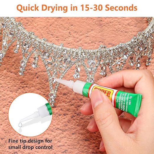 36 x 3g Super Strong Glue for All Purpose, Clear Cyanoacrylate Adhesive Instant Quick Dry Superglue Gel Tubes Bonding Plastic, Metal, Glass, Leather, Wood, Rubber, Jewelry, DIY Crafts Repair-DeskLoop Office