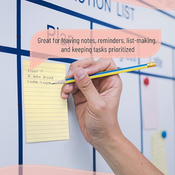 Mr. Pen- Lined Sticky Notes, 6 Pads, 45 Sheets/Pad, Pastel Color | Sticky Notes - Image 6
