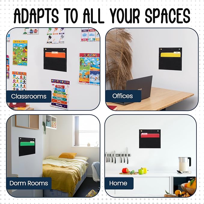 Essex Wares - 1 Pocket File Pocket Chart, and More - Wall Folder Organizer - - Image 5