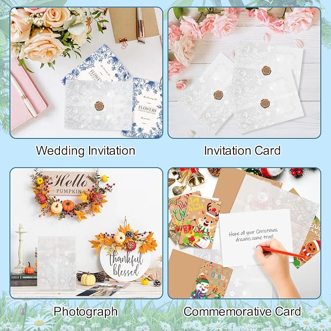 50 Pcs Elegant Glassine Envelopes - Image 7