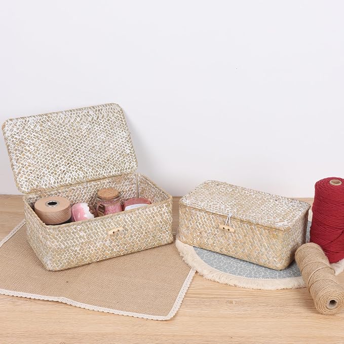 FEIALNDUO Wicker Shelf Baskets - Image 5