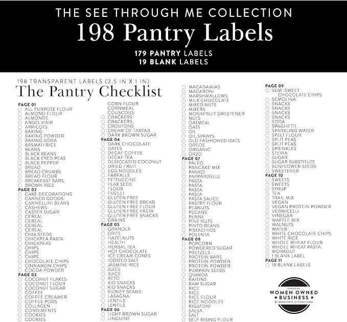 SAVVY & SORTED Pantry Labels for Food Containers, 198 Modern Font Kitchen - Image 4