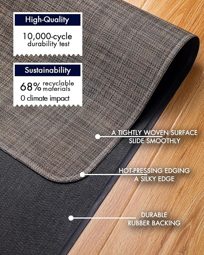 Baroyal Office Chair Mat for Hardwood Floor Under Desk Computer Rolling Chair - Image 5