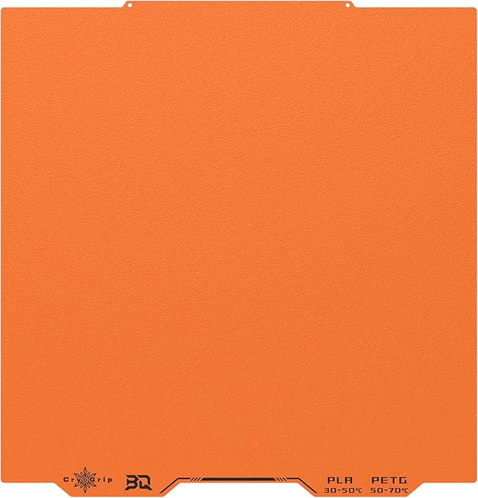 BIQU Cryogrip Pro Frostbite Matte Orange Cold Build Plate by BIQU