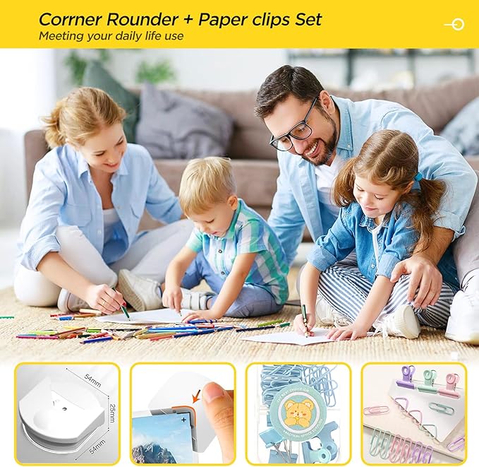 12 Inch Wood Guillotine Paper Cutter, Heavy Duty Wood Base Paper Trimmer with 32 Sheets Paper Cutting Board for Classroom, Crafting, Cardstock, Art Projects (White)-DeskLoop Office