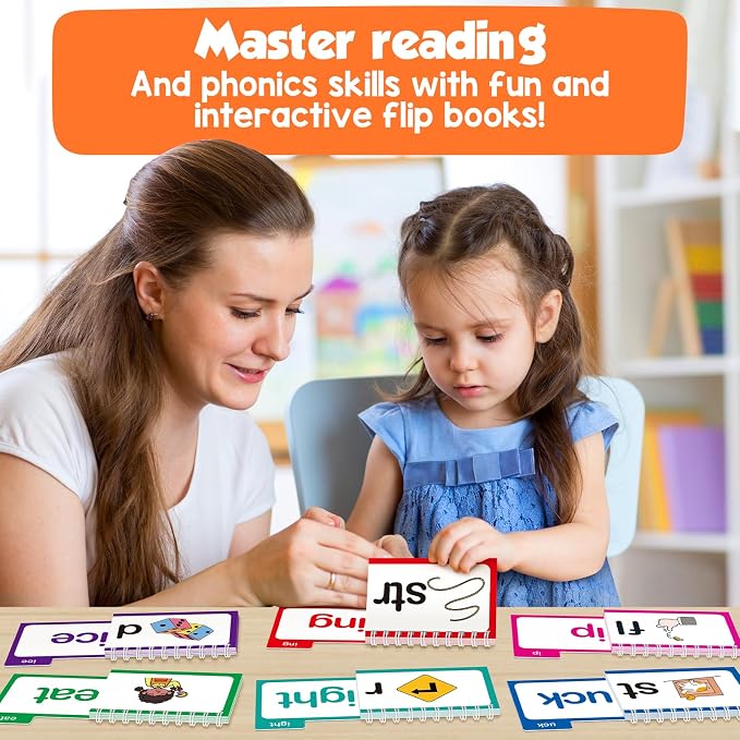 Phonics Flash Cards Word Family Build Book, Learn to Read 30 Read and Rhyme - Image 5