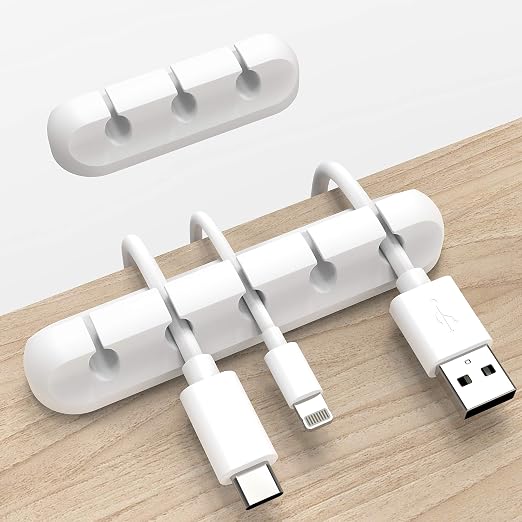 INCHOR White Cable Clips, Cord Organizer Cable Management, Cable Organizers USB by INCHOR