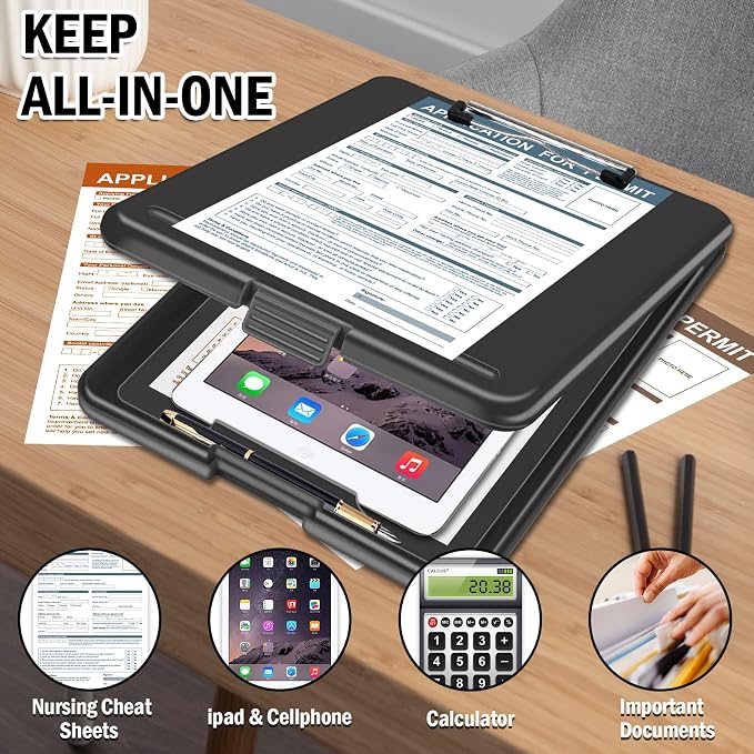 Clipboard with Storage, Clipboards 8.5x11 with Storage, Nursing Clip Board - Image 4