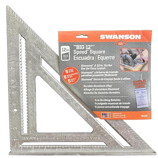 Swanson Tool Co., Inc Swanson T0108 Big 12 Speed Square Layout Tool by SwansonTool