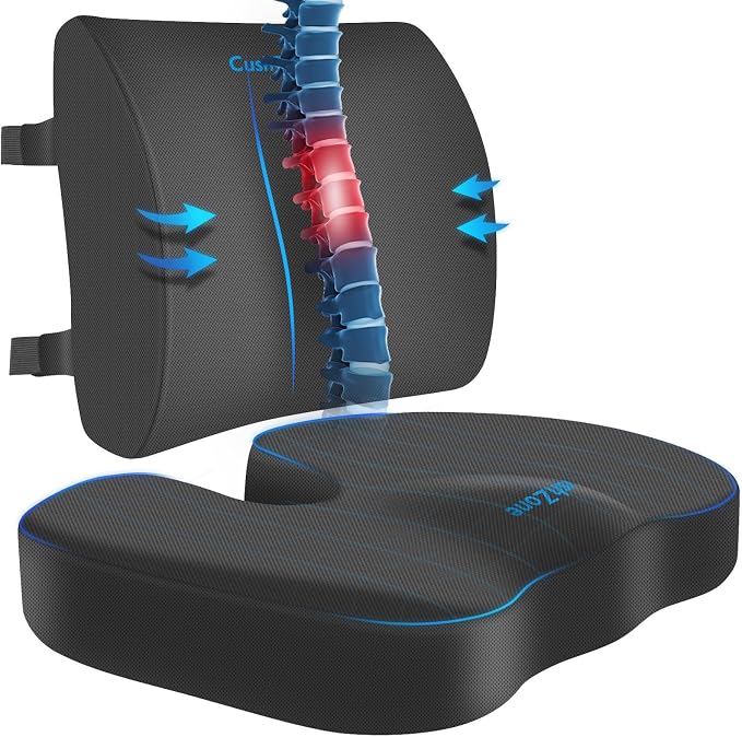CushZone Seat Cushion, Lumbar Support Pillow by CushZone