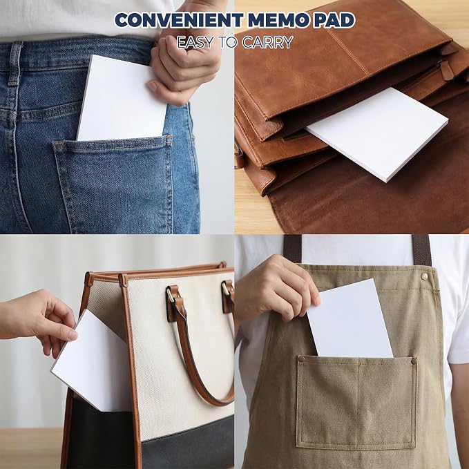 Thboxes 10 Pack 4" x 6" Blank Note Pads, 50 Sheets Each | 80gsm FSC Paper - Image 5