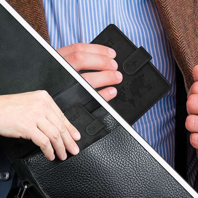 Passport Holder for Travel Essentials, Passport Wallet Cover Case for Travel - Image 5