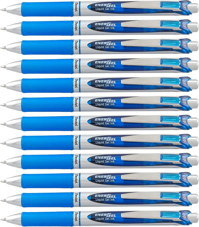 Pentel EnerGel RTX Gel Pens, 0.7 mm Metal Tip, Box of 12 by PentelofAmerica