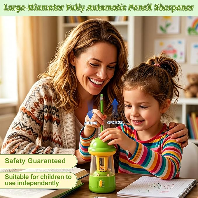 Rechargeable Electric Pencil Sharpener, 6-12mm Auto in & Out Fully Automatic - Image 2
