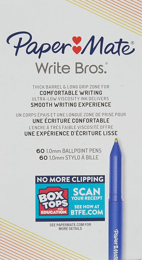 Paper Mate Ballpoint Pens, Write Bros. Blue Ink Pens, Medium Point - Image 5