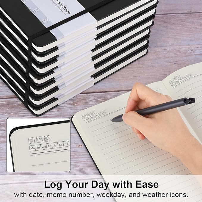ZCZN 8 Pack Hardcover Journal Notebooks, A5 Lined Journals - Image 7