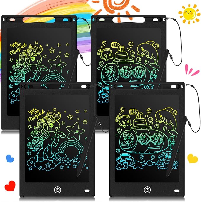 Zonon 4 Pcs LCD Writing Tablet 8.5 Inch Doodle Board Tablet Drawing Gifts LCD by Zonon