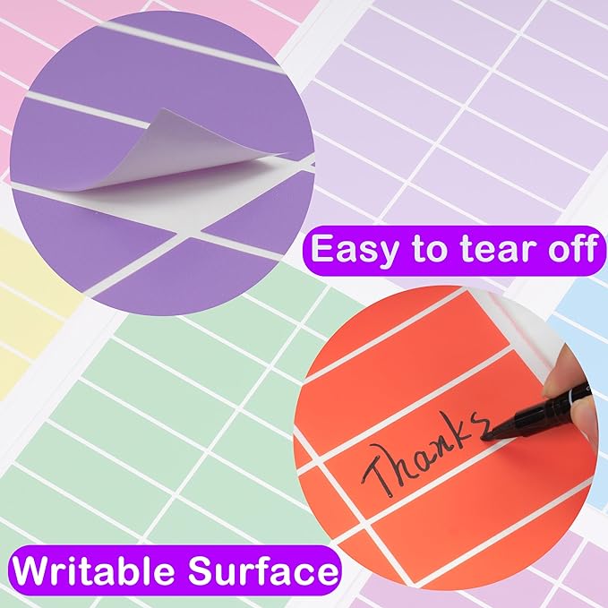 960 Pack Rectangular Colored Coding Labels Stickers by YSHIHE, 3 x 1 inch Label - Image 6