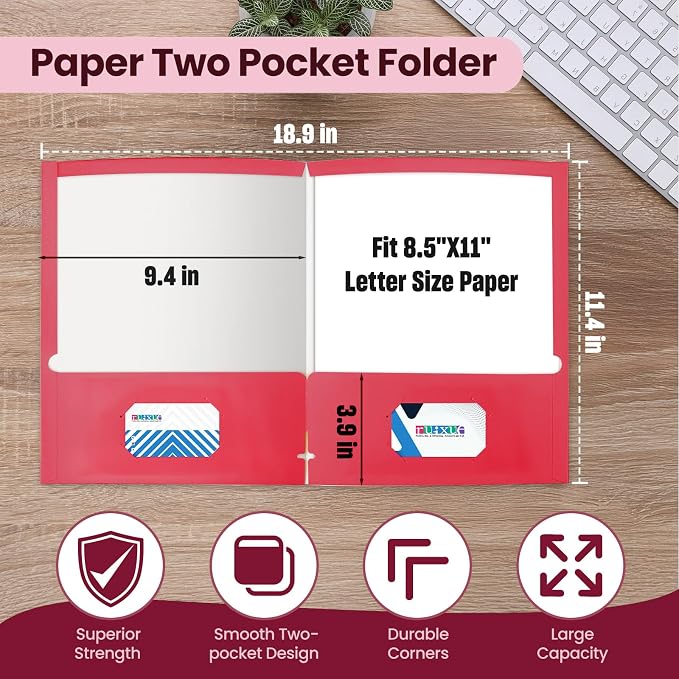 BIBRADAA® 100 Packs Color Folders - Image 2