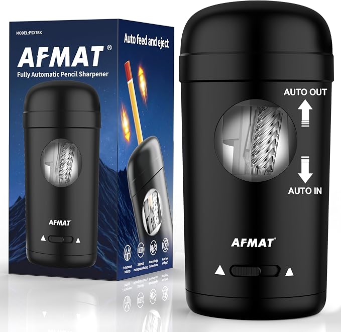 AFMAT Electric Pencil Sharpener, Fully Automatic Pencil Sharpener by AFMAT