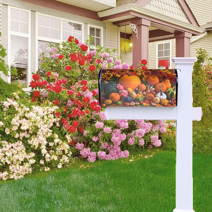 Fall Pumpkin Welcome Magnetic Mailbox Cover, Mailbox Wrap Decorative - Image 8