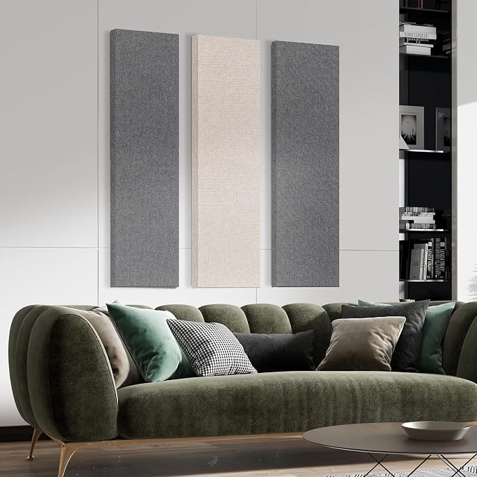 2 Pack 2" Thick Acoustic Panels, 47.24" X 11.81" Fiberglass Wall Panel - Image 2