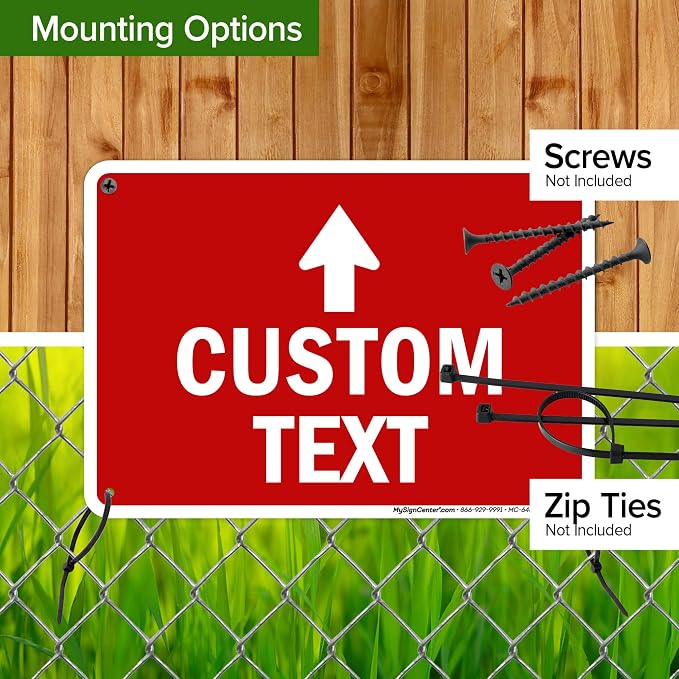 Custom Arrow, Custom Directional Sign, Up Arrow, 7x10 Inches, Rust Free .040 - Image 5