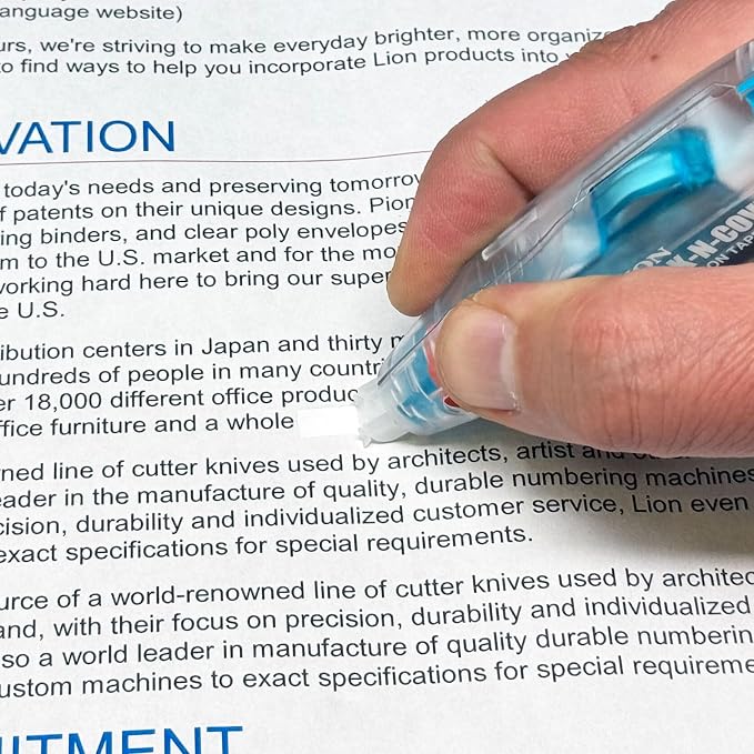 LION CLICK-N-COVER Refill Correction Tape - Image 10