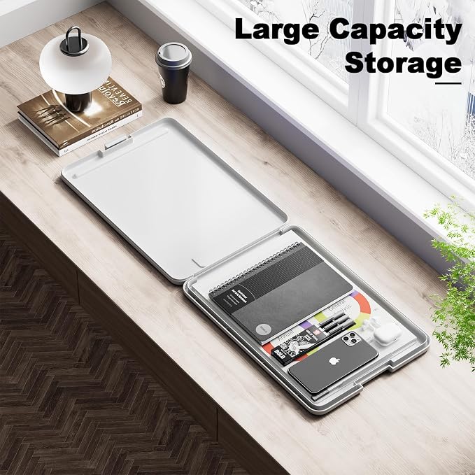 Hongri Clipboard with Storage, 8.5 x 11 Clip Board Foldable, Size 13.4 x 9.4 X - Image 6