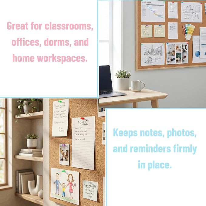 Mr. Pen- Push Pins for Bulletin Board, 220 Pack, Portable and Durable Wall - Image 7