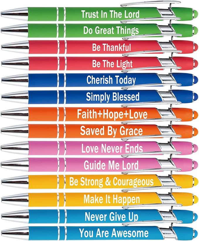 PASISIBICK 14 Pieces Motivational Inspirational Quotes Snarky Screen Touch by PASISIBICK
