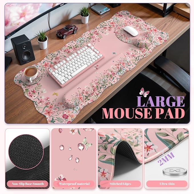 iCasso Desk Mat Set, Large Mouse Pad - Image 2