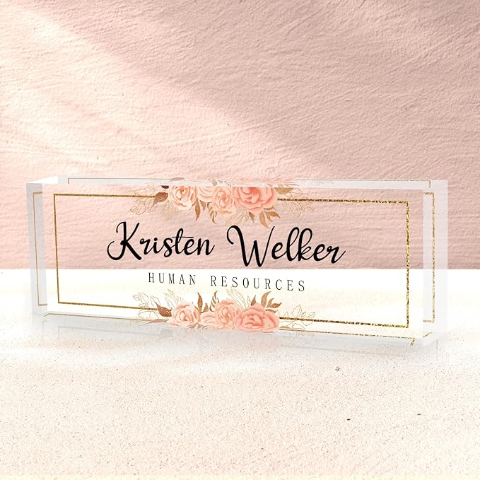 Custom Name Plate for Desk, Desk Name Plate Personalized, Office Decor for by SalaGraphics