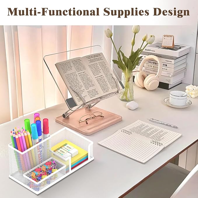 SUPEASY Pen Holder Desk Organizer, Office Supplies Pencil Holder - Image 4