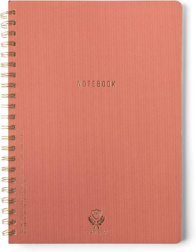 DesignWorks Ink Textured Paper Twin Wire Notebook, Daily Planner & Soft Cover by DesignworksInk