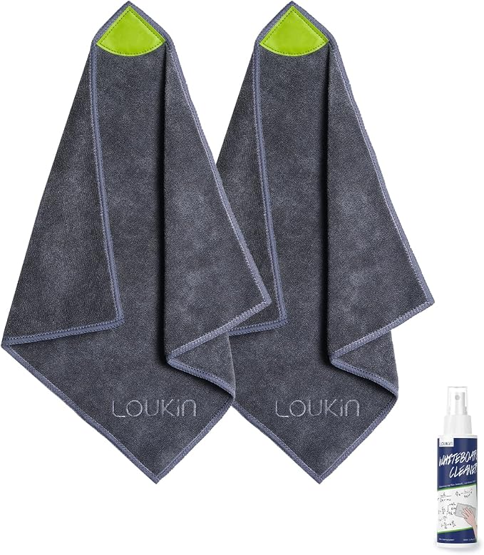loukin 2 Pack Magnetic Cleaning Cloth, Microfiber Dry Erase Eraser, Washable by LOUKIN