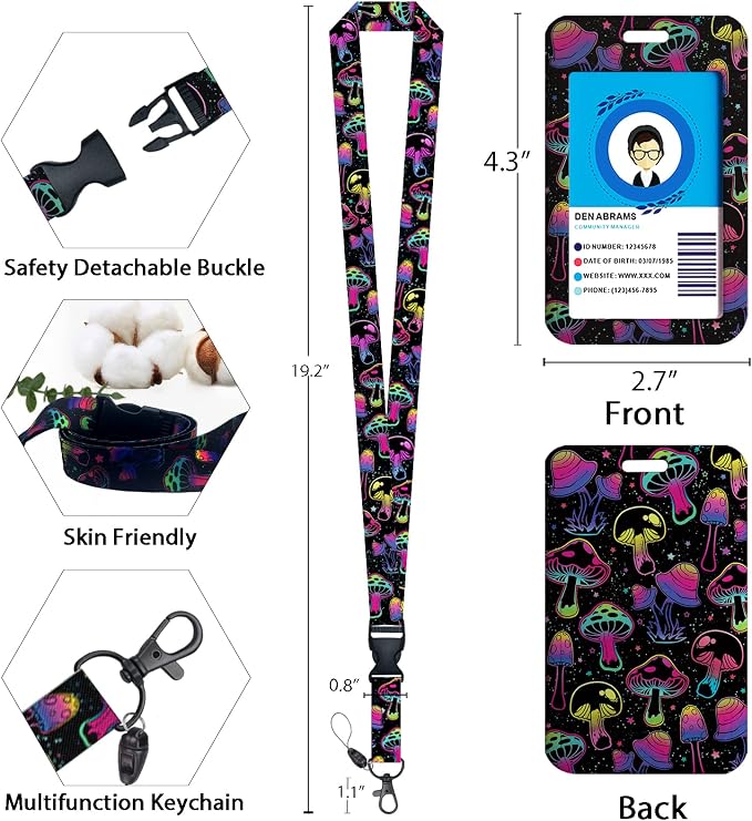 Teacher Lanyards for ID Badges and Keys, Retractable ID Badge Holder - Image 4