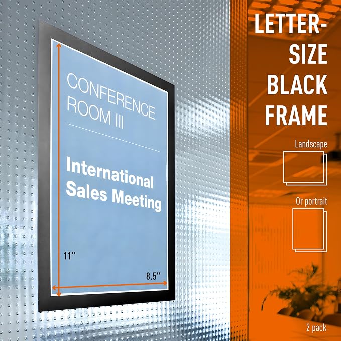 Durable Duraframe Self-Adhesive Magnetic Frame Black - Image 3