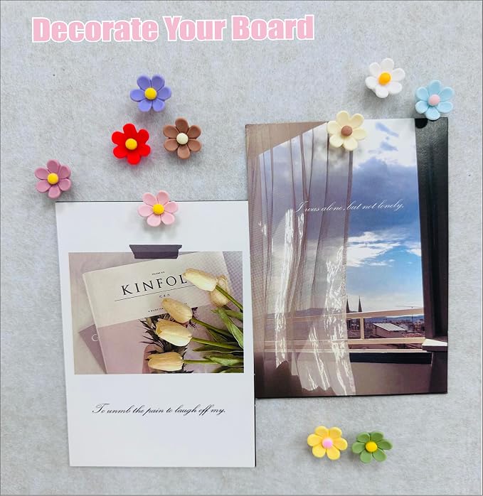 50 Pcs Cute Decorative Flower Push Pins - Image 6